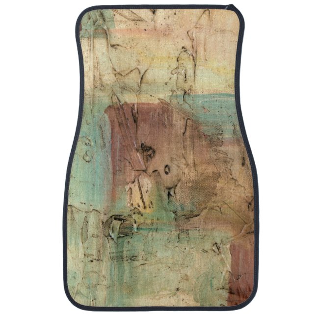 Earth Tone Painting with Cracked Surface Car Floor Mat (Front)