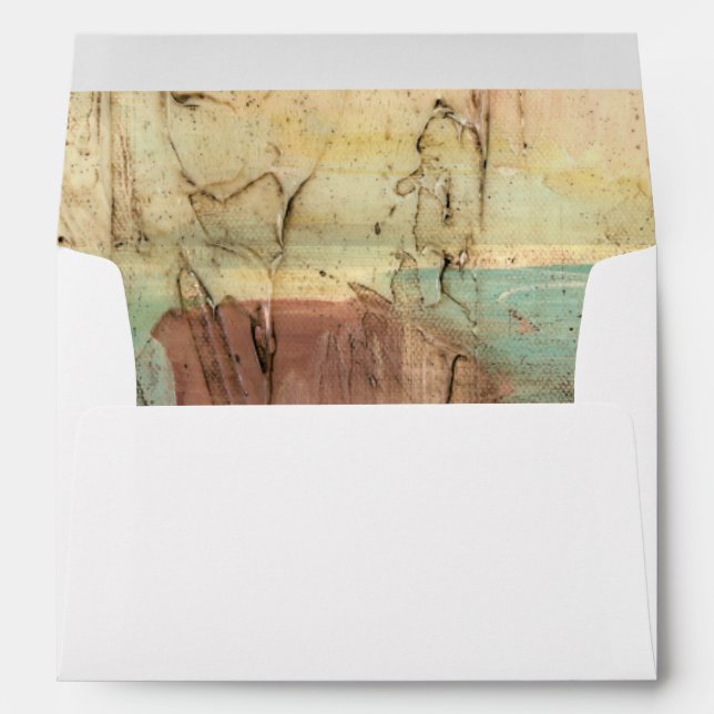 Earth Tone Painting with Cracked Surface Envelope (Back (Bottom))