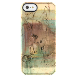 Earth Tone Painting with Cracked Surface Clear iPhone SE/5/5s Case