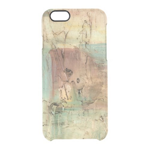 Earth Tone Painting with Cracked Surface Clear iPhone 66S Case