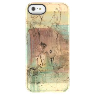 Earth Tone Painting with Cracked Surface Permafrost iPhone SE/5/5s Case