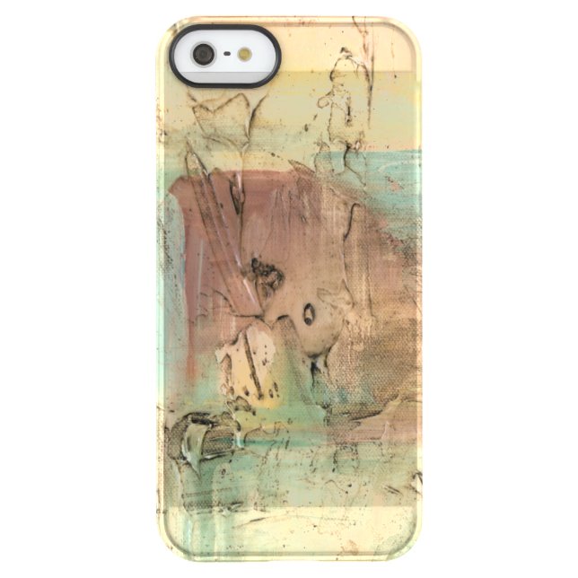 Earth Tone Painting with Cracked Surface Uncommon iPhone Case (Back)