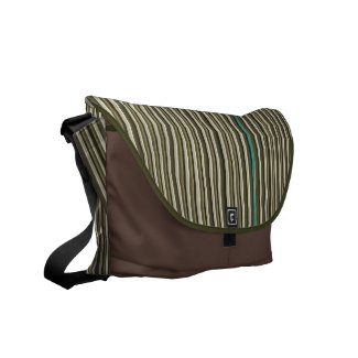 Earth Tone Pin Stripes Mens Messenger Courier Bags