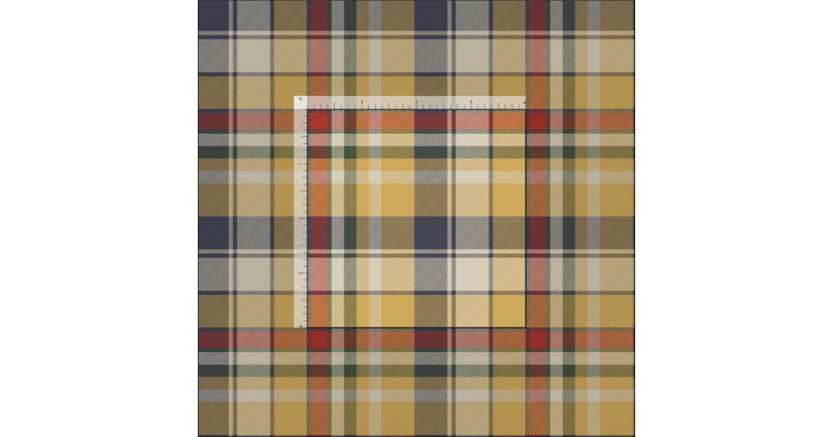 Earth Tone Plaid Fabric | Zazzle