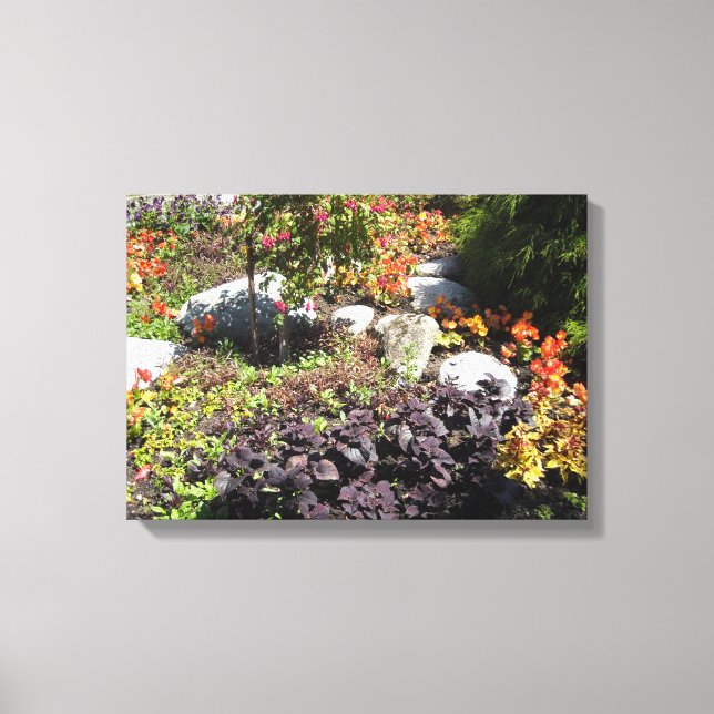 Earth Tone Rock Garden Canvas Print (Front)