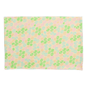 Earth Tone Swirl Pattern Pillow Case