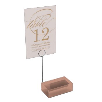 Earth Tone Table Number Card Holder by PixeliaDesigns at Zazzle