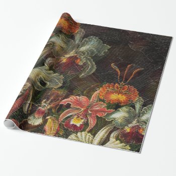 Earth Tone Vintage Flowers Wrapping Paper by TeensEyeCandy at Zazzle