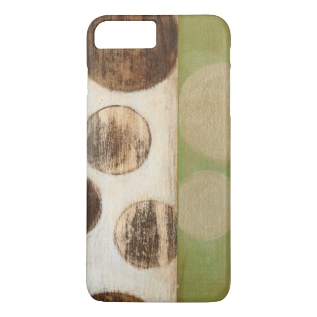 Earth Tone Wood Panel Painting with Circles Case-Mate iPhone Case (Back)