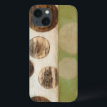 Earth Tone Wood Panel Painting with Circles iPhone 13 Case<br><div class="desc">Created by Norman Wyatt, Jr., this painting was made utilizing the French process known as Giclee to spray ink droplets onto a canvas. Get lost in the concentric circles, the melding of earth tone colors across the painting, or the wood panel look of the piece. A great purchase for anyone...</div>
