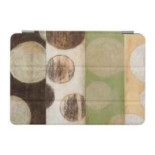 Earth Tone Wood Panel Painting with Circles iPad Mini Cover