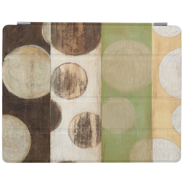 Earth Tone Wood Panel Painting with Circles iPad Smart Cover (Horizontal)