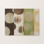 Earth Tone Wood Panel Painting with Circles Jigsaw Puzzle<br><div class="desc">Created by Norman Wyatt, Jr., this painting was made utilizing the French process known as Giclee to spray ink droplets onto a canvas. Get lost in the concentric circles, the melding of earth tone colors across the painting, or the wood panel look of the piece. A great purchase for anyone...</div>