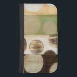 Earth Tone Wood Panel Painting with Circles Galaxy S4 Wallet Case<br><div class="desc">Created by Norman Wyatt, Jr., this painting was made utilizing the French process known as Giclee to spray ink droplets onto a canvas. Get lost in the concentric circles, the melding of earth tone colors across the painting, or the wood panel look of the piece. A great purchase for anyone...</div>