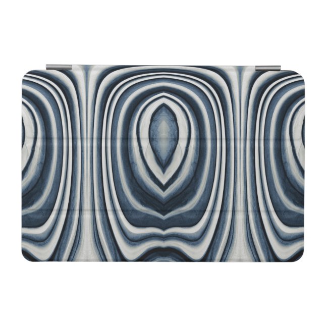 Earth Toned Blue Abstract Pattern iPad Mini Cover (Horizontal)