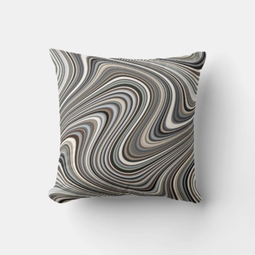 Earth Toned Multicolored Abstract Pattern Throw Pillow