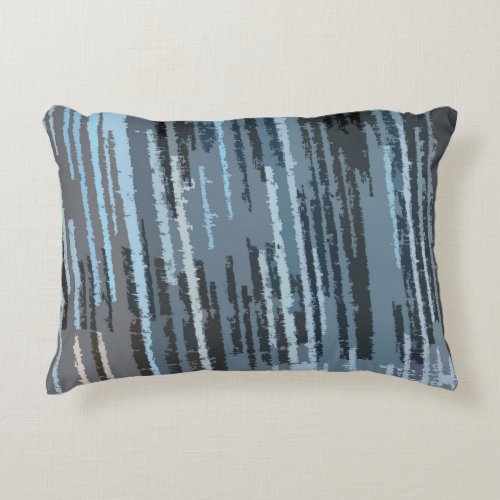 Earth Toned Multicolored Stripe Pattern Decorative Pillow