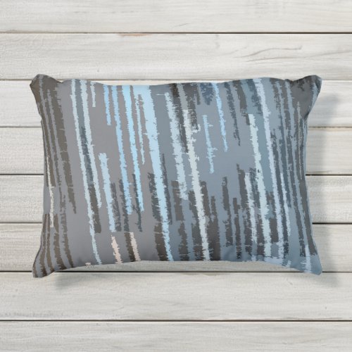 Earth Toned Multicolored Stripe Pattern Outdoor Pillow