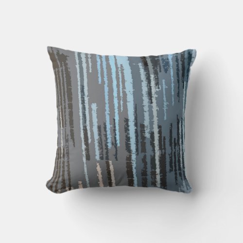 Earth Toned Multicolored Stripe Pattern Throw Pillow