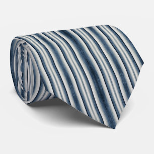 Earth Toned Navy Striped Neck Tie