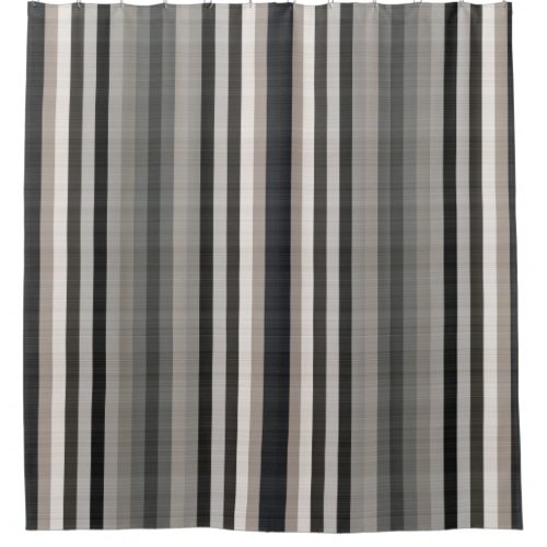 Earth Toned Stripes Shower Curtain