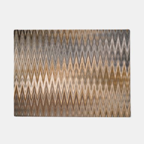 Earth Toned Wavy Pattern Doormat