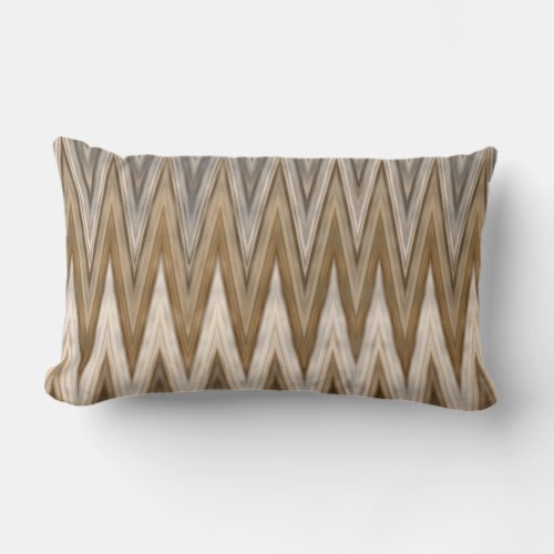Earth Toned Wavy Pattern Lumbar Pillow