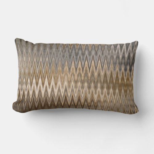 Earth Toned Wavy Pattern Lumbar Pillow