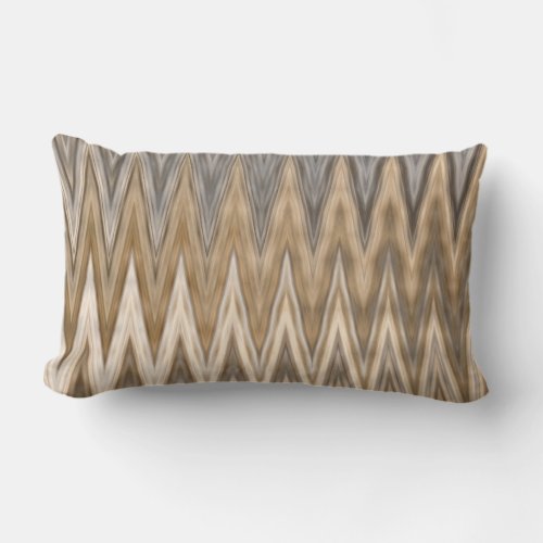 Earth Toned Wavy Pattern Lumbar Pillow