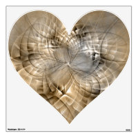 Earth Tones Abstract Modern Fractal Art Heart