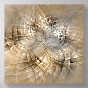 Earth Tones Abstract Modern Fractal Art Texture Acrylic Photo Tile