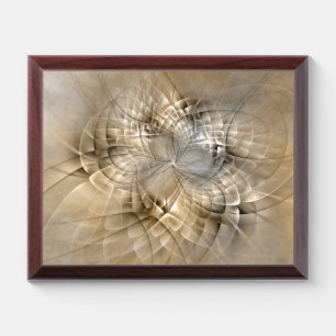 Earth Tones Abstract Modern Fractal Art Texture Award Plaque