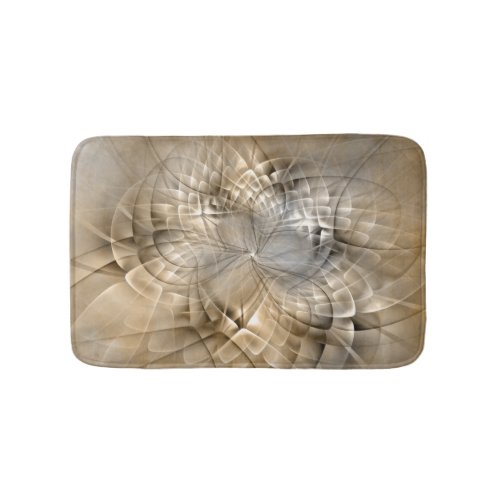 Earth Tones Abstract Modern Fractal Art Texture Bath Mat