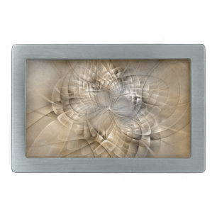 Earth Tones Abstract Modern Fractal Art Texture Belt Buckle
