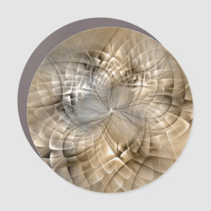 Earth Tones Abstract Modern Fractal Art Texture Car Magnet