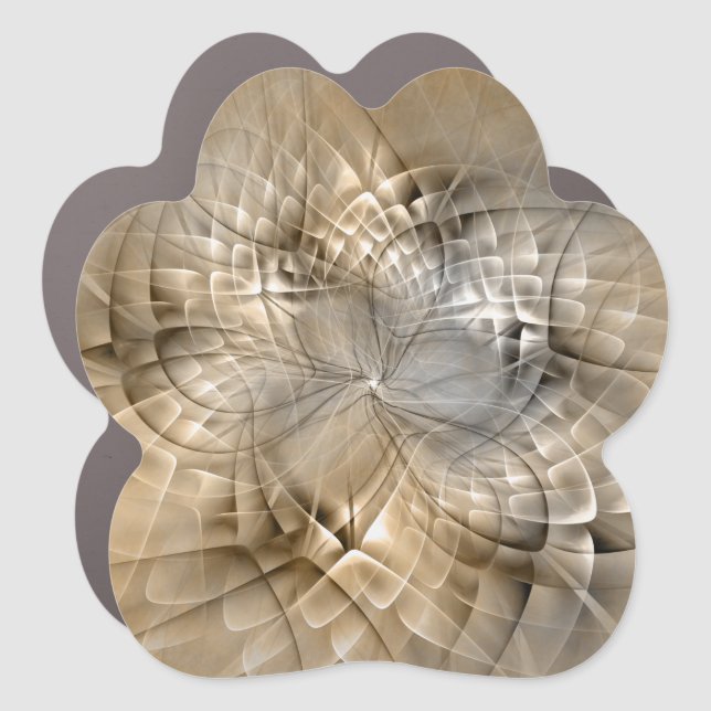 Earth Tones Abstract Modern Fractal Art Texture Car Magnet (Front)