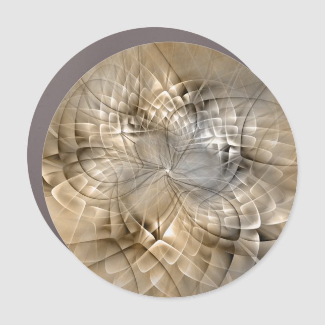 Earth Tones Abstract Modern Fractal Art Texture Car Magnet (Front)