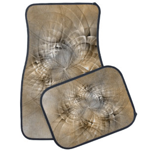 Earth Tones Abstract Modern Fractal Art Texture Car Mat