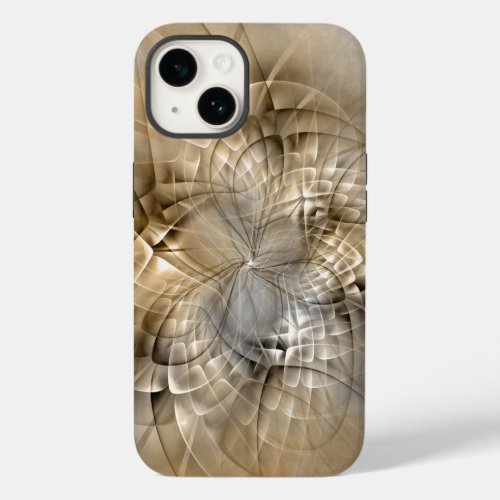 Earth Tones Abstract Modern Fractal Art Texture Case_Mate iPhone 14 Case