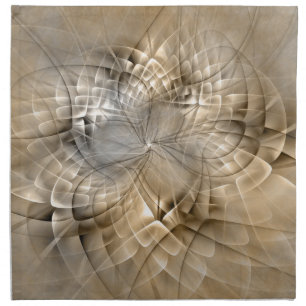 Earth Tones Abstract Modern Fractal Art Texture Cloth Napkin