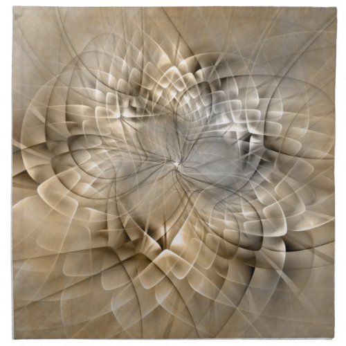 Earth Tones Abstract Modern Fractal Art Texture Cloth Napkin