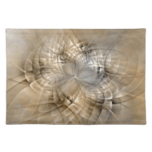 Earth Tones Abstract Modern Fractal Art Texture Cloth Placemat