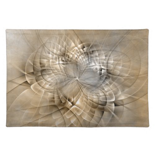 Earth Tones Abstract Modern Fractal Art Texture Cloth Placemat