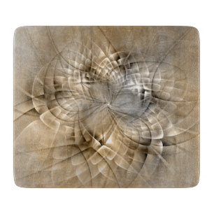 Earth Tones Abstract Modern Fractal Art Texture Cutting Board