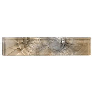 Earth Tones Abstract Modern Fractal Art Texture Desk Name Plate