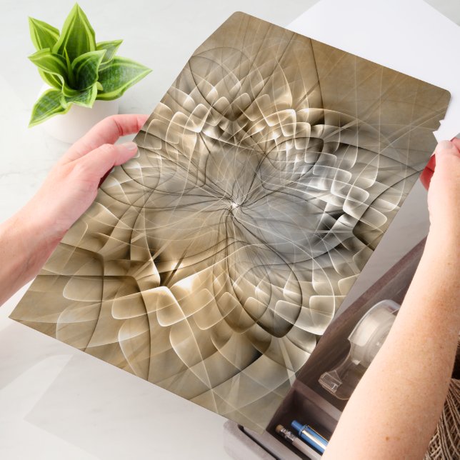 Earth Tones Abstract Modern Fractal Art Texture Envelope Mailers (Desk)