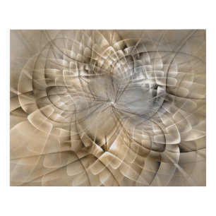 Earth Tones Abstract Modern Fractal Art Texture Faux Canvas Print
