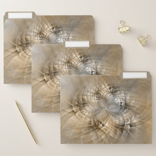 Earth Tones Abstract Modern Fractal Art Texture File Folder