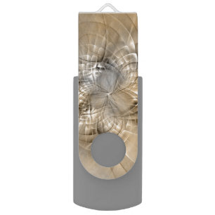 Earth Tones Abstract Modern Fractal Art Texture Flash Drive