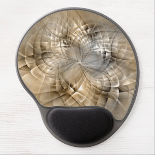 Earth Tones Abstract Modern Fractal Art Texture Gel Mouse Pad